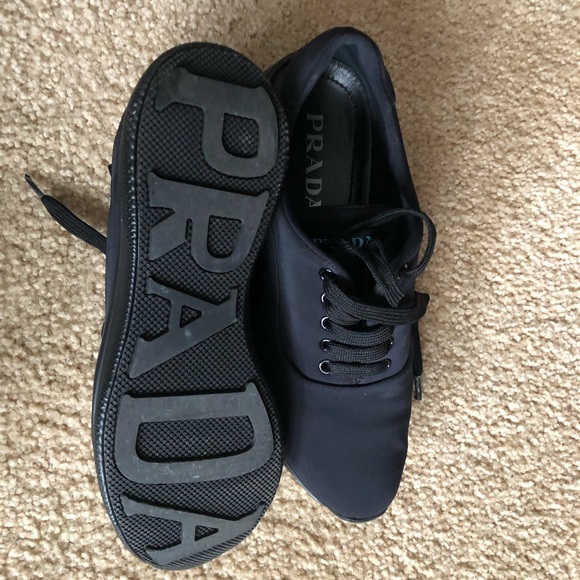 Prada women black sneakers